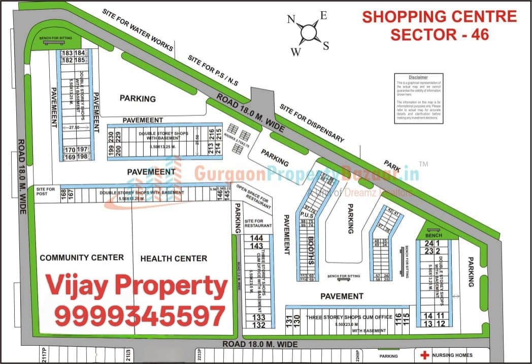 Sector 46 Huda Market Map